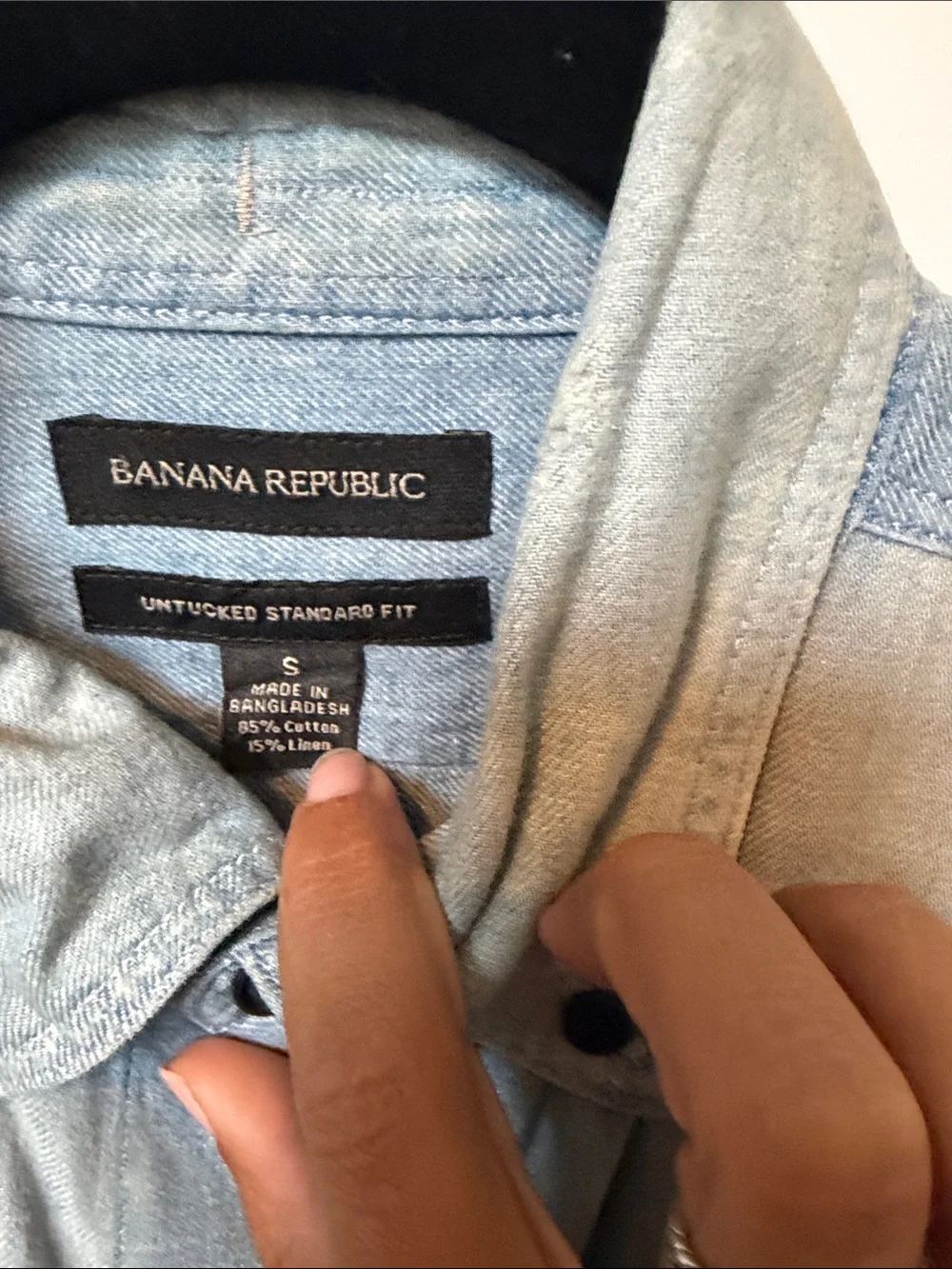 Banana Republic Light Wash Denim Button-Down Shirt